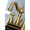 Kingston Brass KB1607PL Heritage 4" Centerset Bathroom Faucet, Brushed Brass KB1607PL - alternate 6